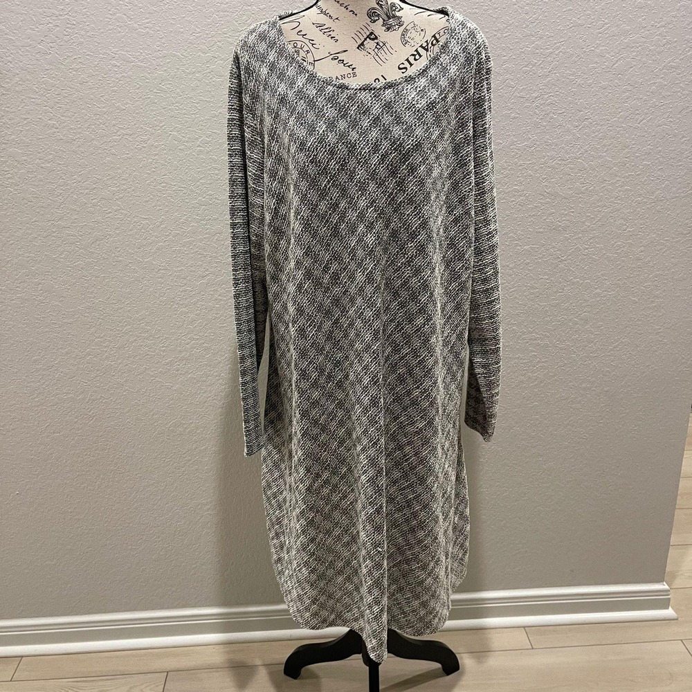 Cato Women 22/24W Long Sleeve Textured Knit Sweater‎ Dress career work office